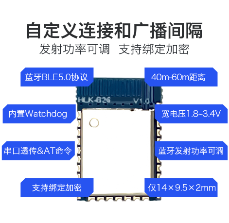 海凌科：主从一体BLE5.0蓝牙模块B26