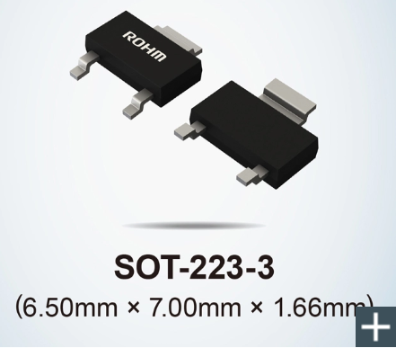 ROHM’s Compact SOT-223-3 600V MOSFETs Contribute to Smaller, Lower Profile Designs for Lighting Power Supplies, Pumps, and Motors