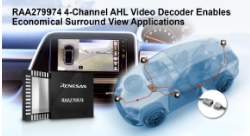 <span style='color:red'>Renesas</span>’ New Four-Channel Video Decoder for Automotive Cameras Enables Economical Surround View Applications