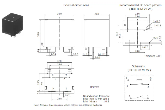 Panasonic Industrial Devices HE-A General Power Relays