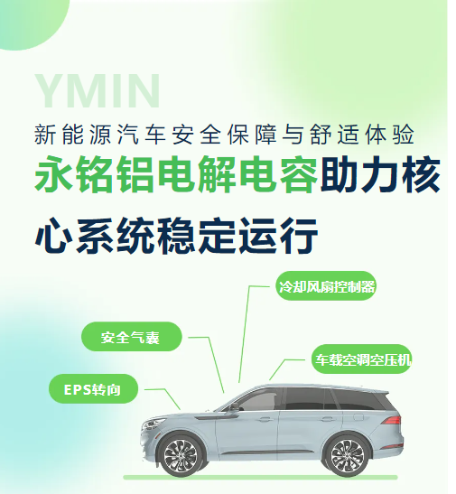 新能源汽车安全保障与舒适体验：永铭铝电解电容助力核心系统稳定运行！