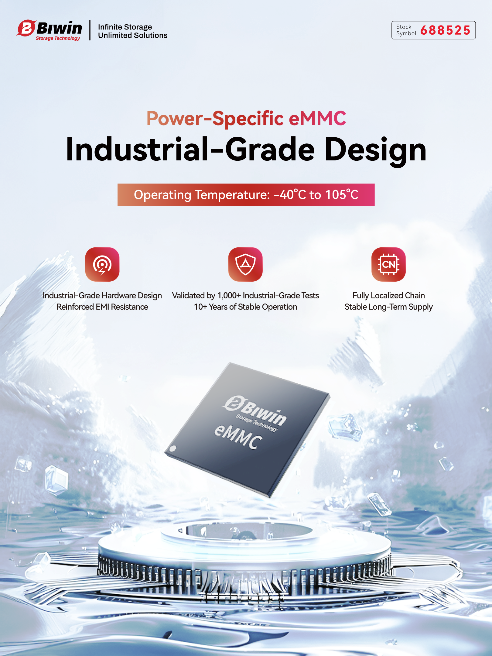 BIWIN Domestically-Produced eMMC for the Power Industry is Officially Launched