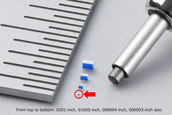 村田 开始开发超小等级的016008尺寸（0.16mm×0.08mm）片状电感器