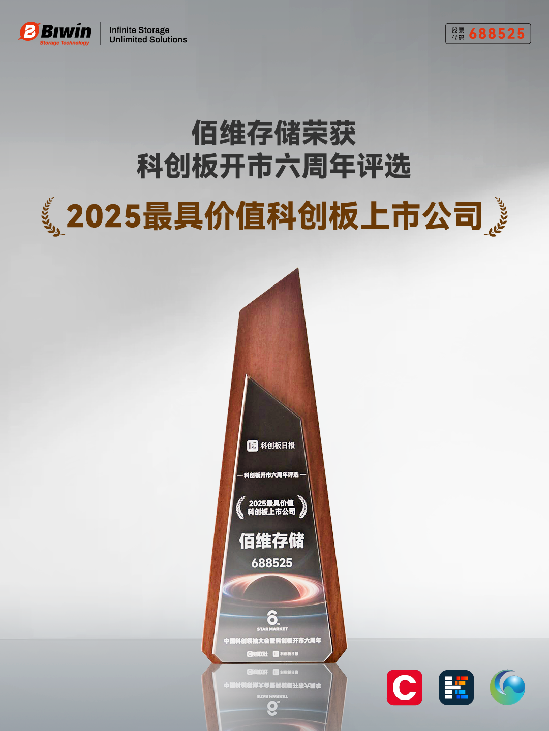 佰维存储再获“最具价值科创板上市公司”