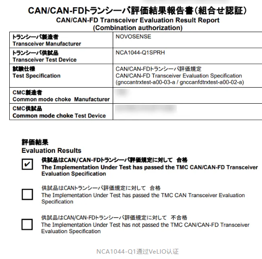 纳芯微CAN FD收发器NCA1044-Q1通过丰田VeLIO认证