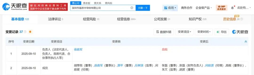 华为海思人事变动！徐直军卸任董事长