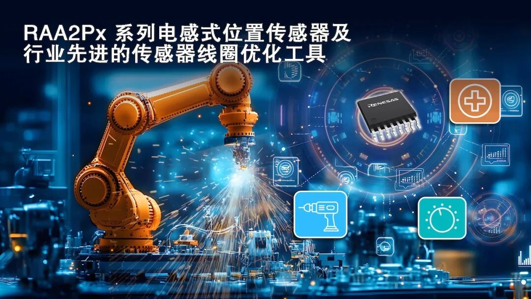 瑞萨电子推出三款电感式位置传感器IC及网页版线圈设计工具，拓展工业传感产品组合