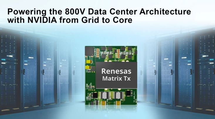 Renesas Powers 800 Volt Direct Current AI Data Center Architecture with Next-Generation Power Semiconductors