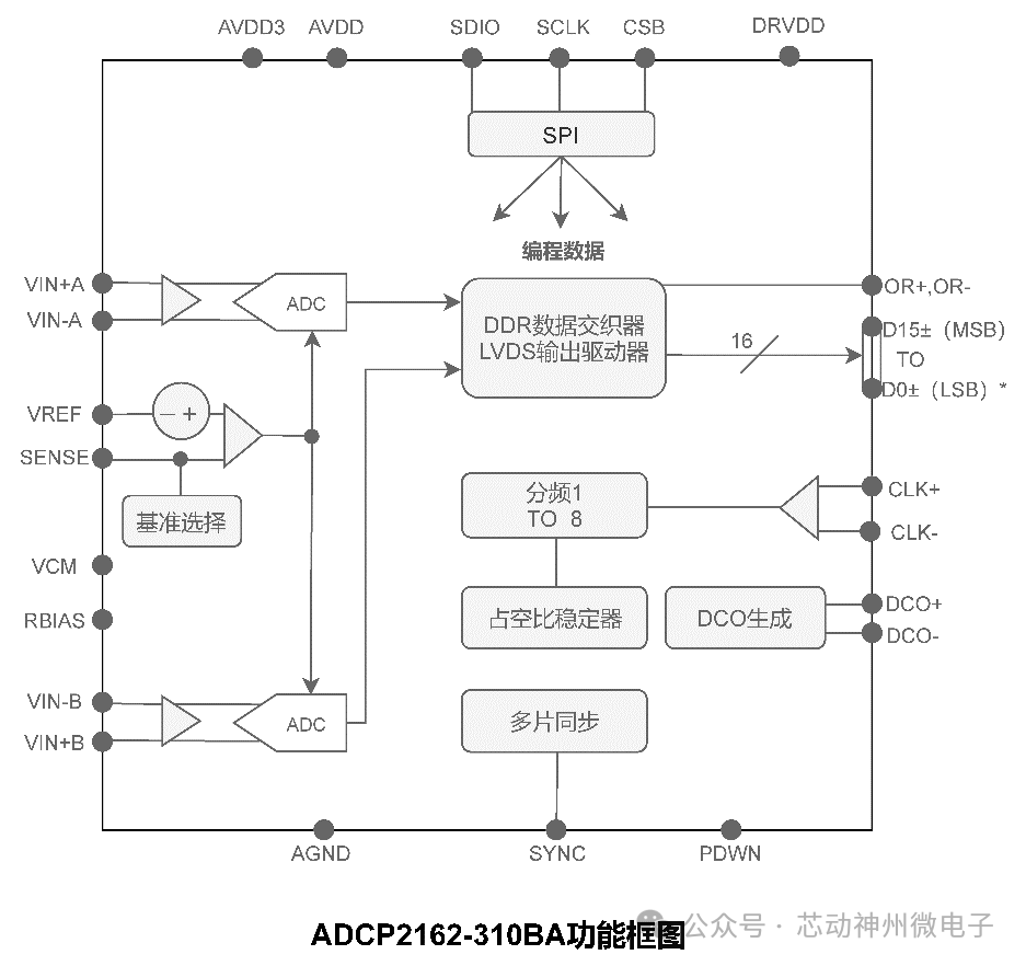 高位宽直采，一步到位：芯动神州ADCP2162-310双通道16位310MSPS ADC正式发布