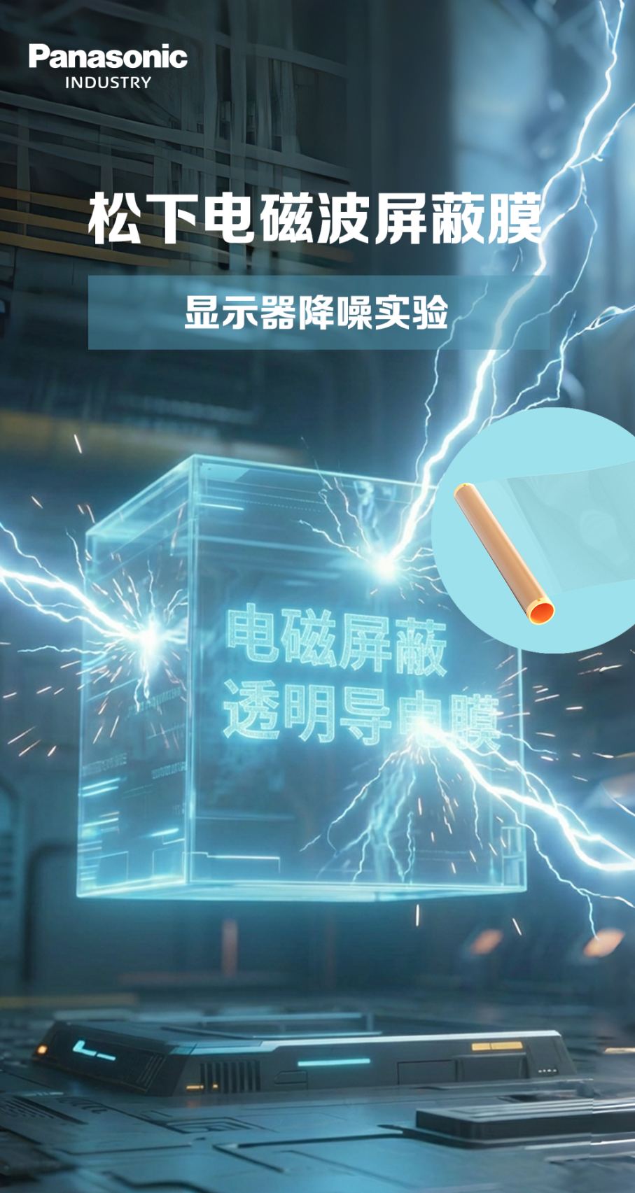 松下明星产品 | 电磁波屏蔽膜演示实验:显示器降噪实验 松下明星产品 | 电磁波屏蔽膜演示实验:显示器降噪实验