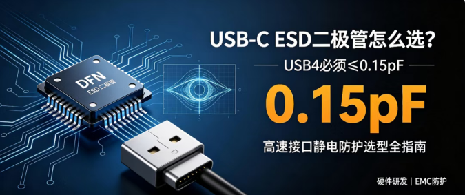 上海雷卯丨USB-C ESD二极管怎么选?USB4≤0.15pF 上海雷卯丨USB-C ESD二极管怎么选?USB4≤0.15pF