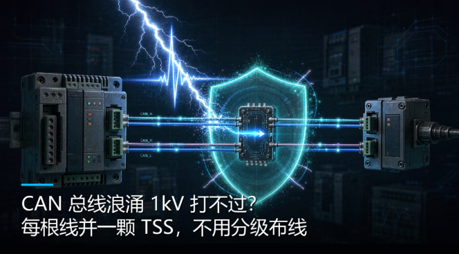 上海雷卯丨CAN总线浪涌1KV防护新方案 上海雷卯丨CAN总线浪涌1KV防护新方案