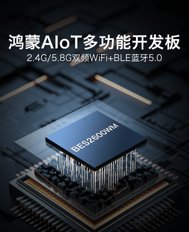 海凌科丨鸿蒙1GHz主频四核多功能开发板 5G双频WiFi+BLE5.2双模蓝牙