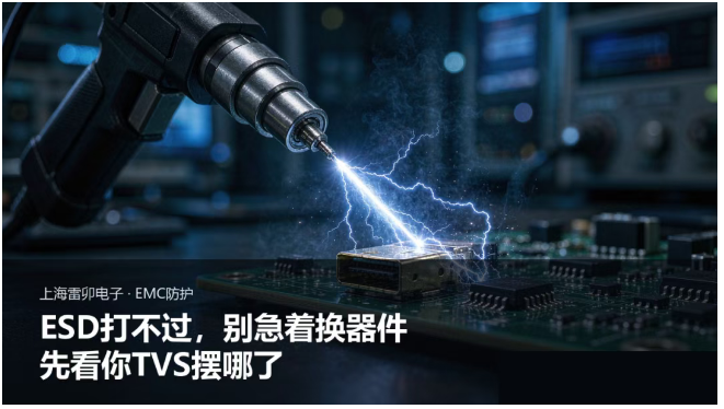 上海雷卯丨ESD打不过，别急着换器件：先看你TVS摆哪了